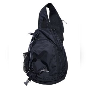 Eddie Bauer Black Ripstop Sling Backpack | Hiking PNW Travel Pack Gorpcore